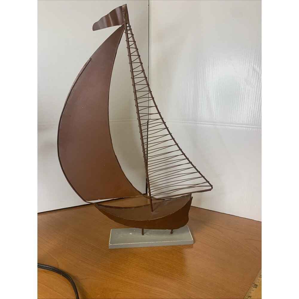 Metal Sailboat Blue/white/grey 16”x11”x2” - Picture 4 of 4